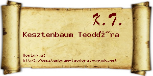 Kesztenbaum Teodóra névjegykártya